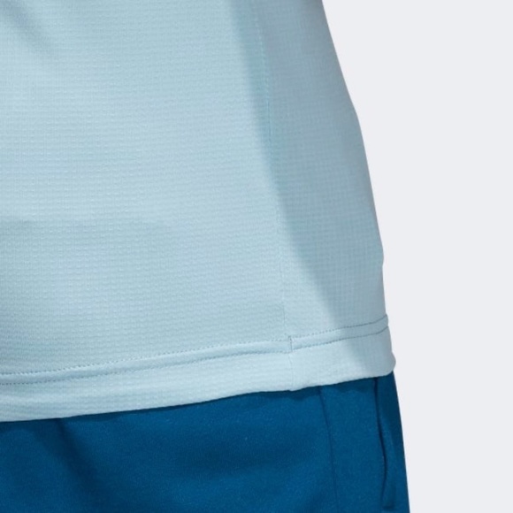 LAST ONE!! New Adidas Mens Freelift Climachill Tee Light Blue Size Medium - Picture 7 of 14